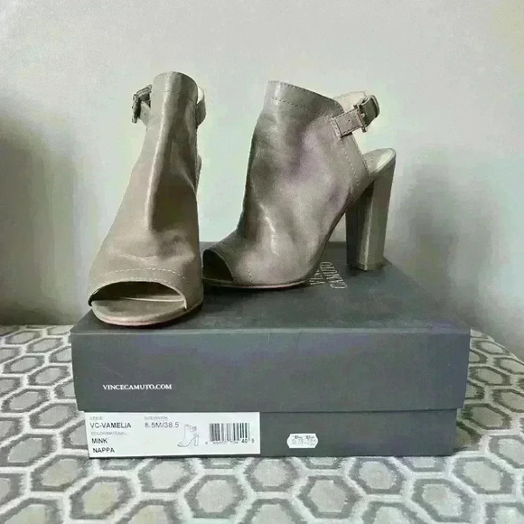 VINCE CAMUTO PEEP  TOE SLING BACK BOOTIE - Picture 5 of 11